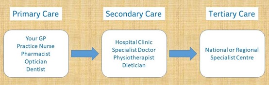 图1：UK-NHS system (图片源自Care in the NHS)